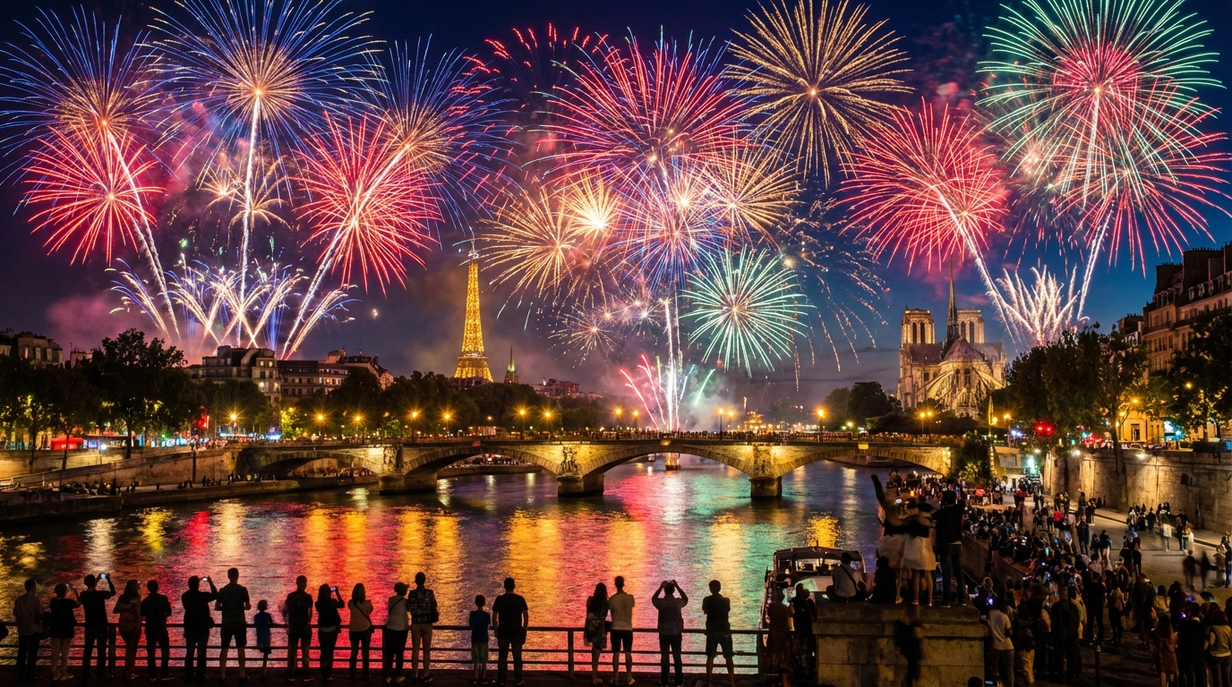 découvrez les meilleurs endroits autour de vous pour admirer le feu d'artifice du 14 juillet 2025 et vivre une soirée inoubliable en famille ou entre amis.