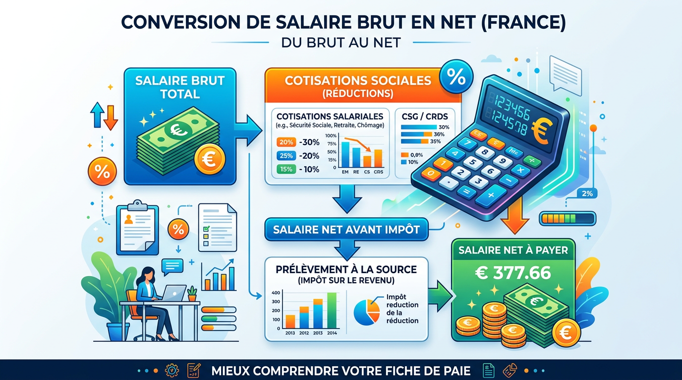 découvrez comment convertir facilement un salaire de 2200 euros brut en net grâce à nos astuces simples et rapides.