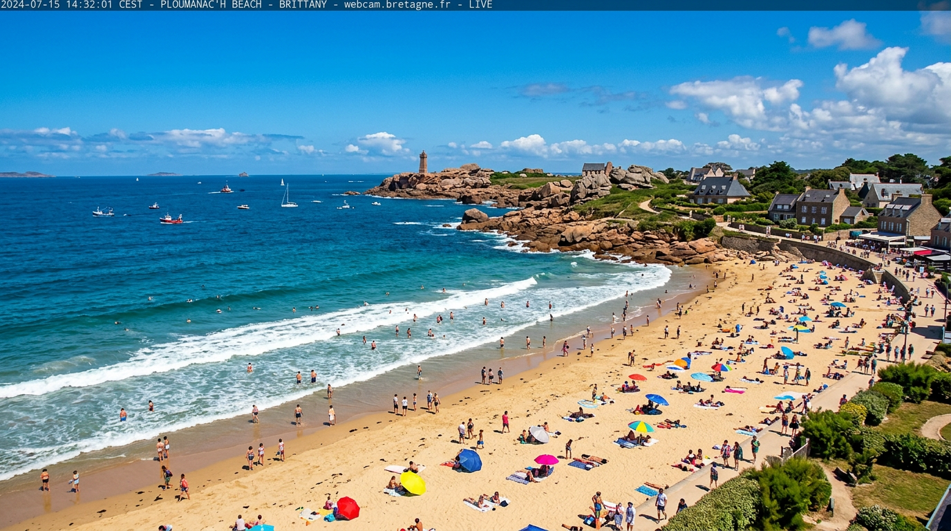 suivez en direct la météo et les conditions des plages de guidel grâce à notre webcam live. idéal pour planifier vos sorties et profiter du bord de mer.