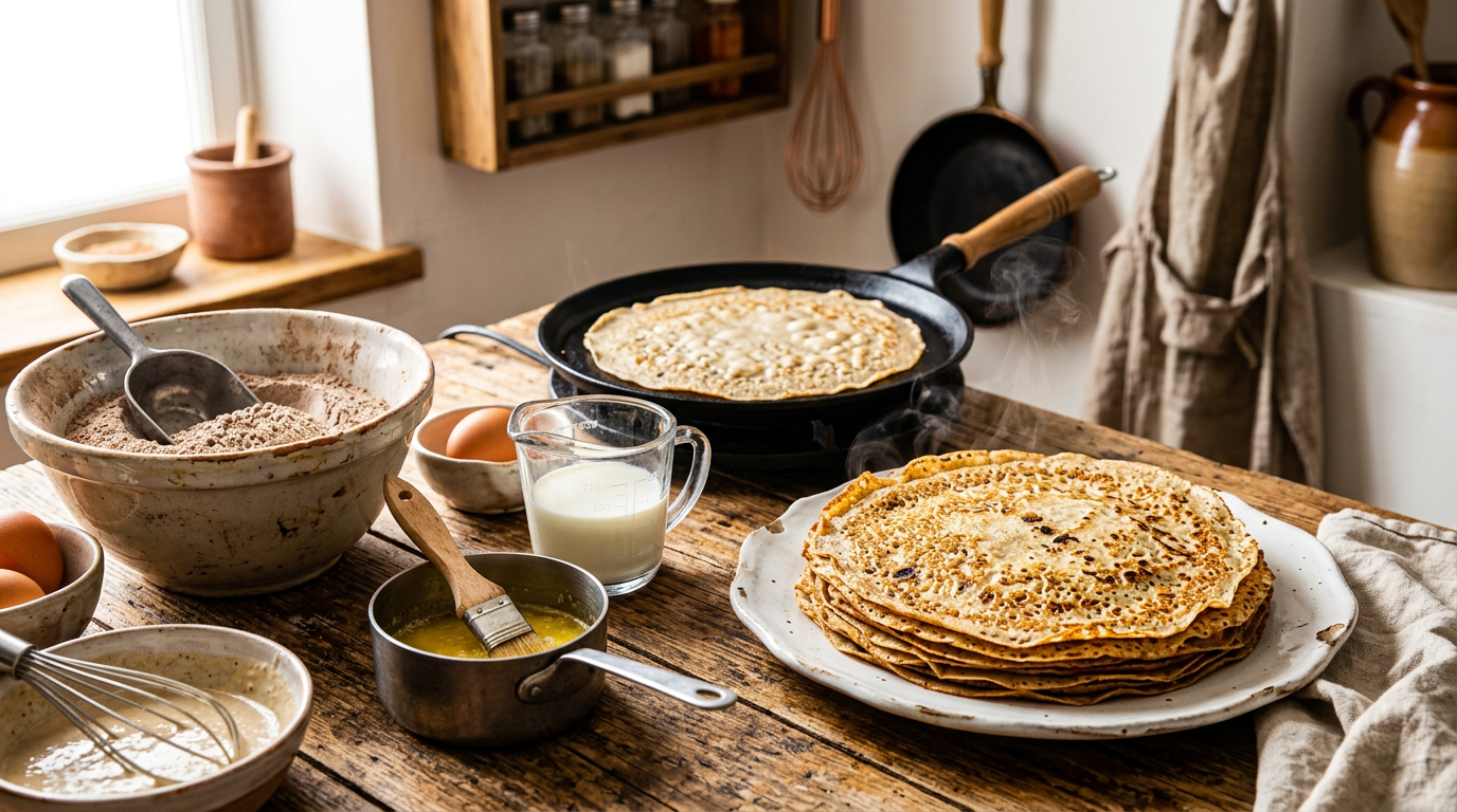 découvrez une recette simple et rapide pour préparer des crêpes au sarrasin délicieuses, parfaites pour un repas savoureux et authentique.