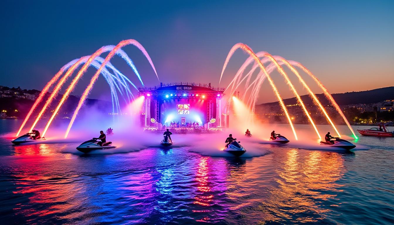 plongez dans l'univers magique de l'aquashow audierne, un spectacle nautique exceptionnel alliant prouesses aquatiques et moments inoubliables pour toute la famille.
