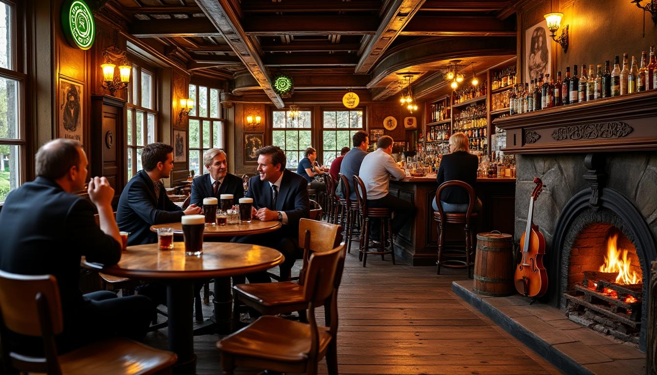 plongez dans l'ambiance authentique d'un galway irish pub et découvrez la chaleur, la musique traditionnelle et la convivialité typiques de l'irlande.